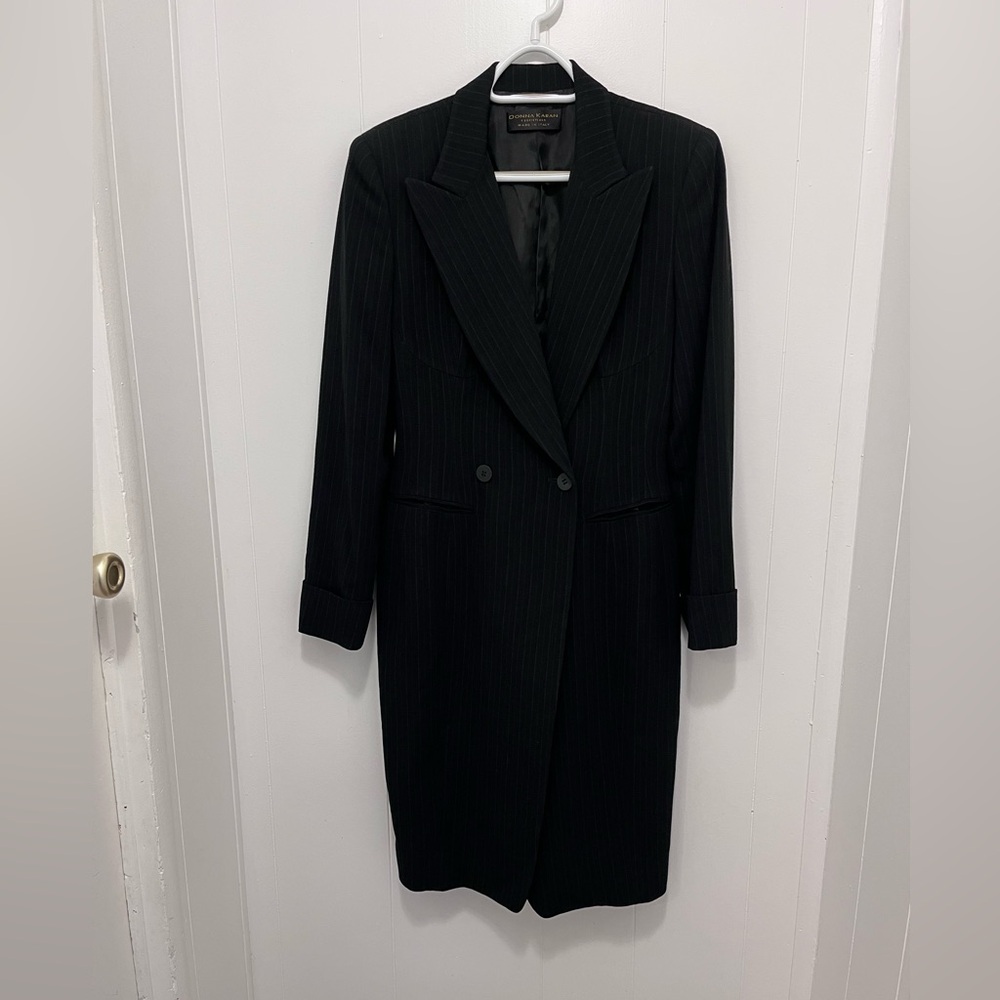 Vintage Donna Karan Pinstripe Coat